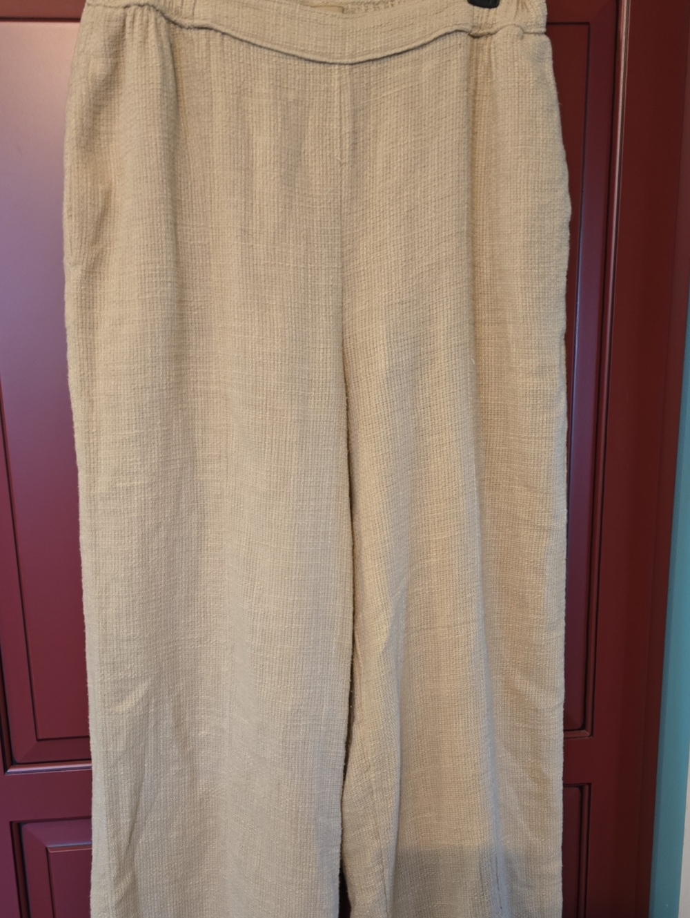 Wide-Leg Textured Knit WoMen’s Pants in Beige Free Est Pants Free People